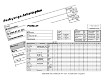 Fertigungs-Arbeitsplan und Prüfplan der Firma Treiber GmbH